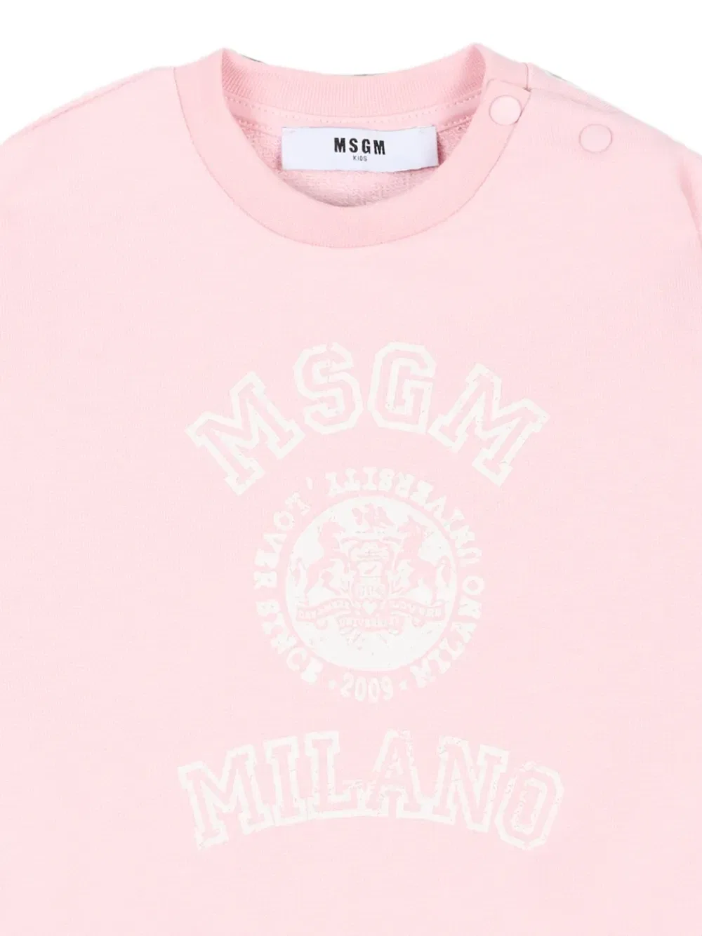 Свитер с логотипом и кнопками Msgm Kids, розовый — фото 3