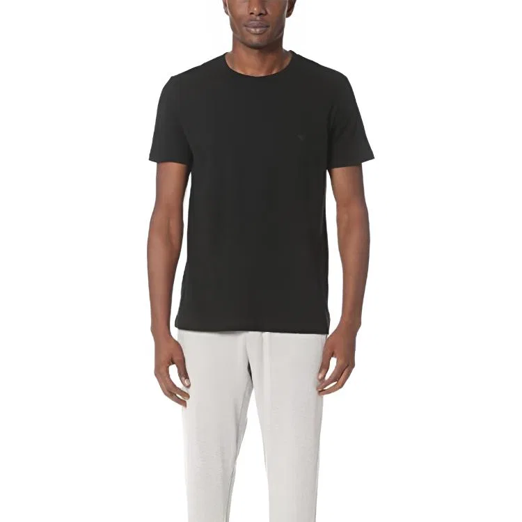 Мужская футболка с коротким рукавом, комплект из 3 штук, EMPORIO ARMANI, Black — фото 4