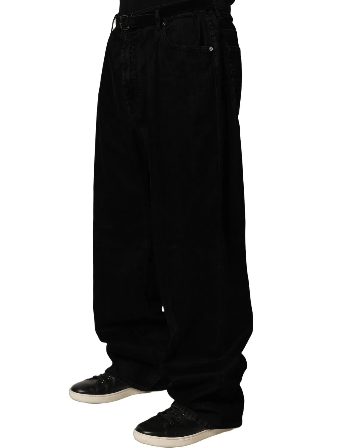 Мужские джинсы свободного кроя с широкими штанинами Wide Leg Dolce & Gabbana, Black — фото 4
