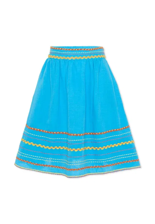 Юбка льняная Gonne Stella Mccartney Kids light blue, светло-голубой