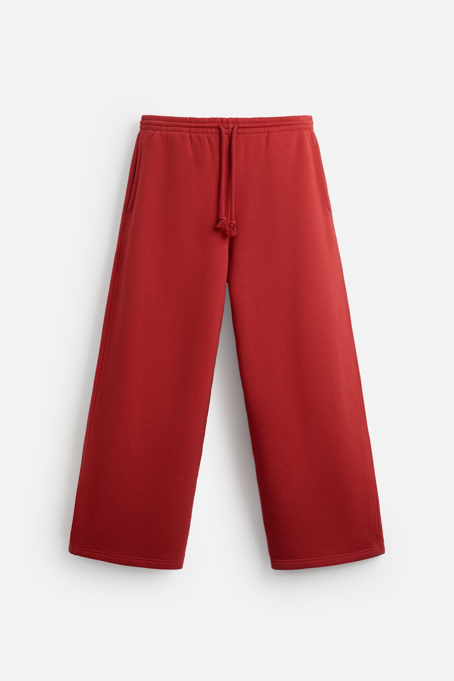 

Джоггеры Zara Limited Edition Wide-leg, красный