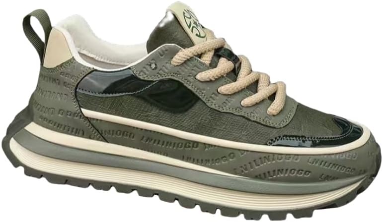 

Мужские спортивные кроссовки с толстой подошвой, шнуровка, круглый носок, повседневные, резиновая подошва Fusecottc, красный