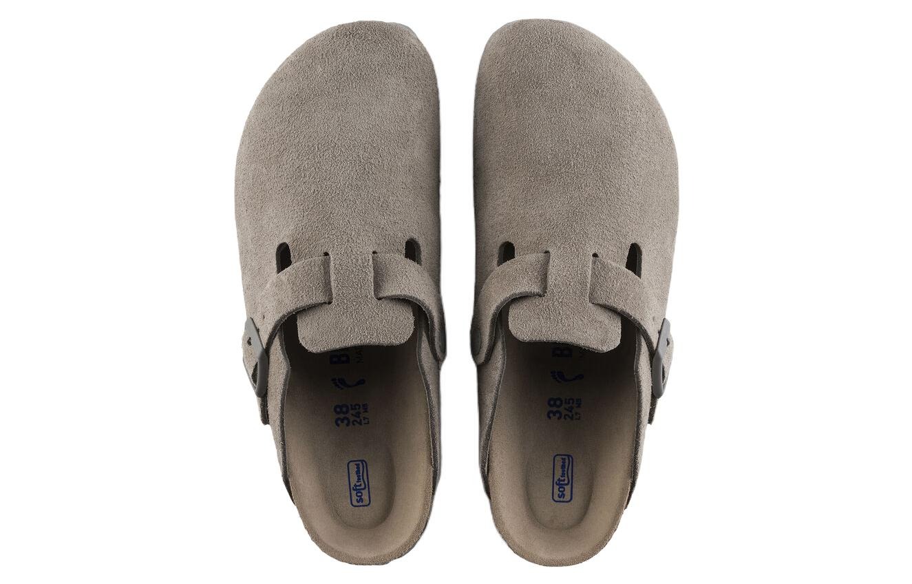 Мюли Birkenstock Boston Soft Footbed Suede унисекс, серый — фото 2