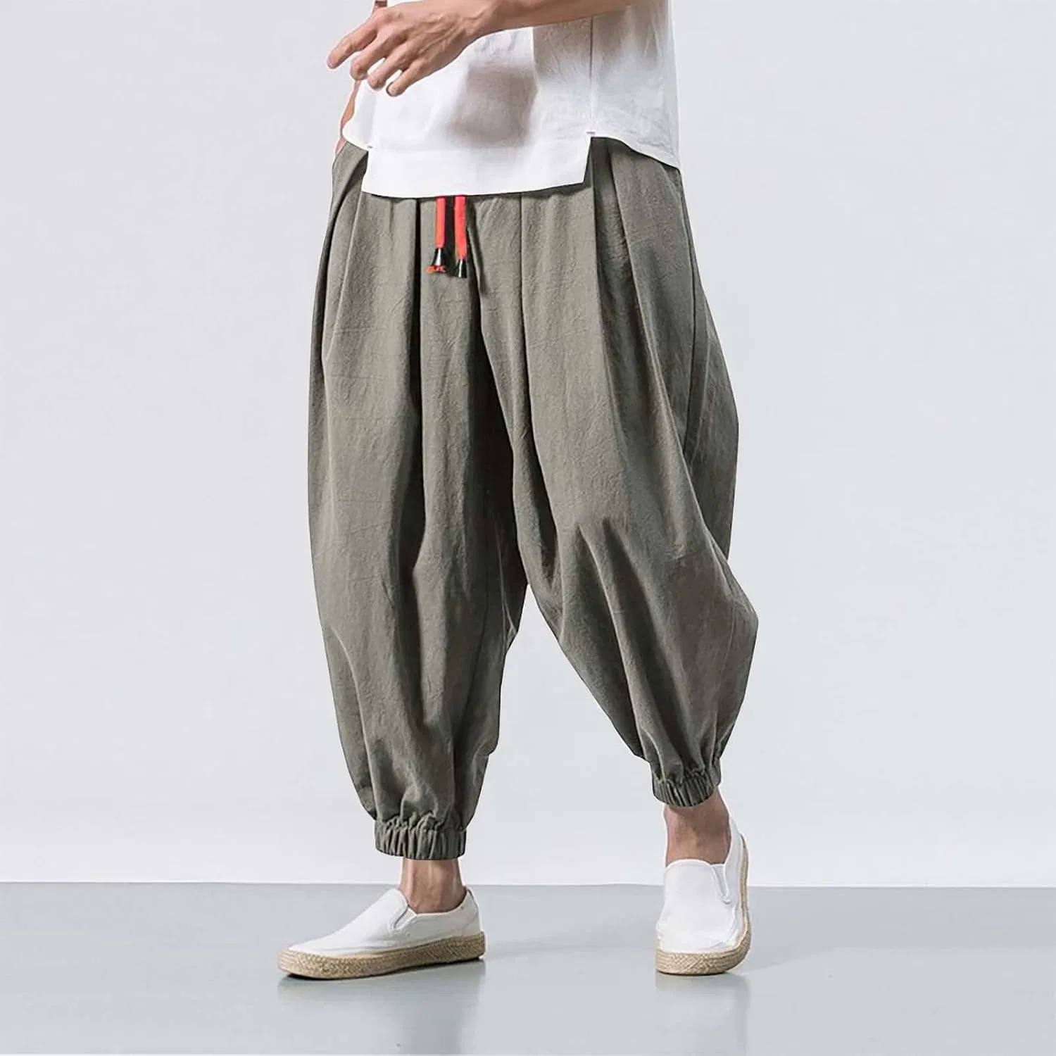 Мужские хлопковые брюки с эластичным поясом — фото 2