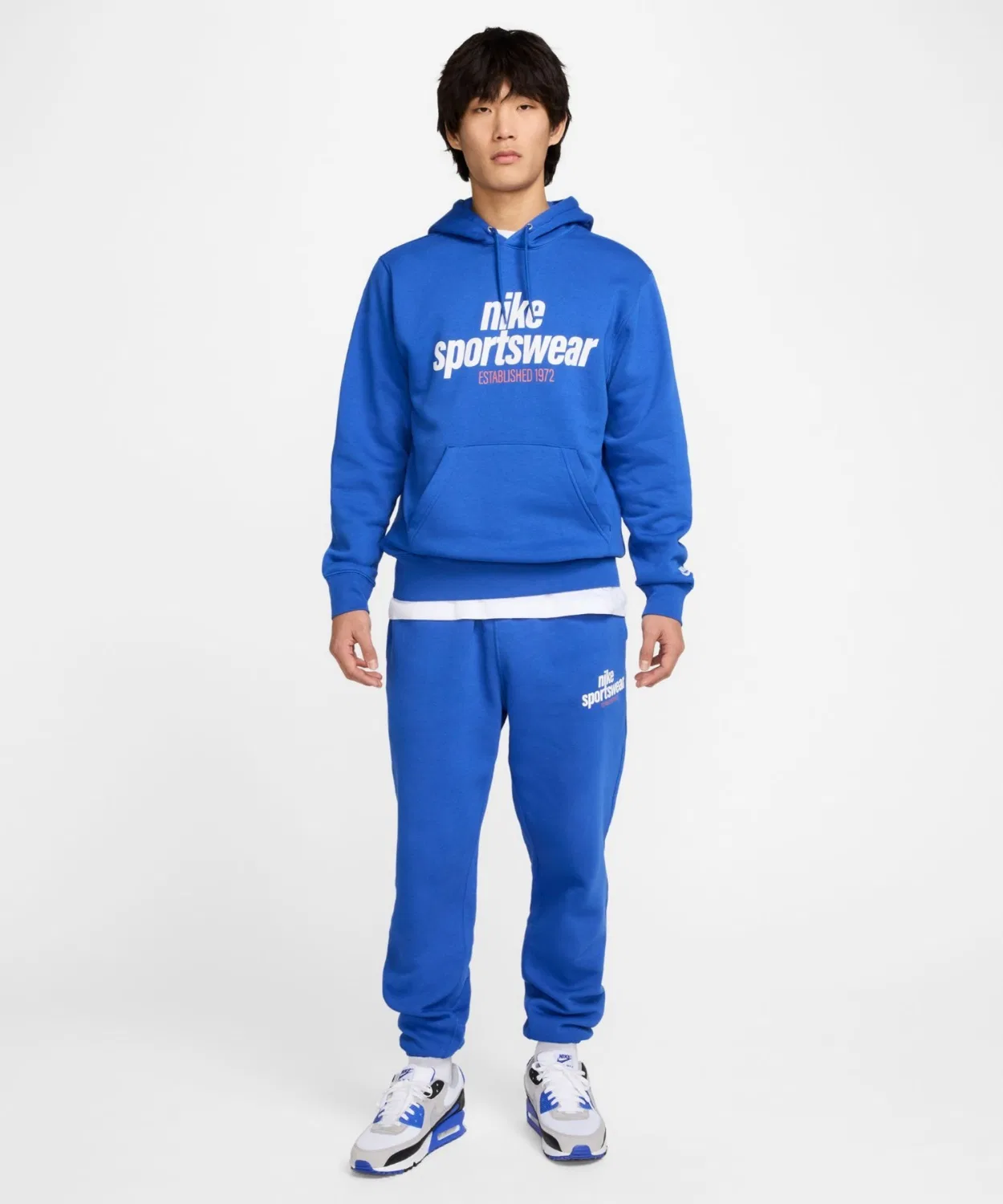 Мужской флисовый пуловер-худи Nike Club Men's Fleece Pullover Hoodie, Royal Blue — фото 3