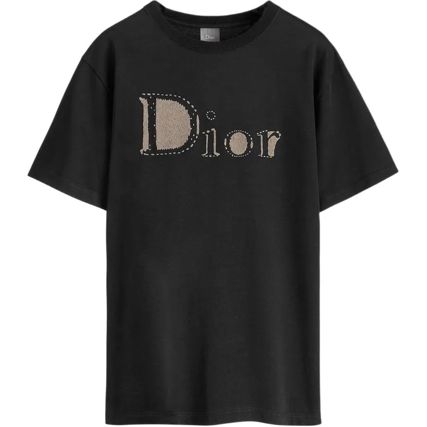 Футболка мужская black, crew neck, moderate straight fit DIOR