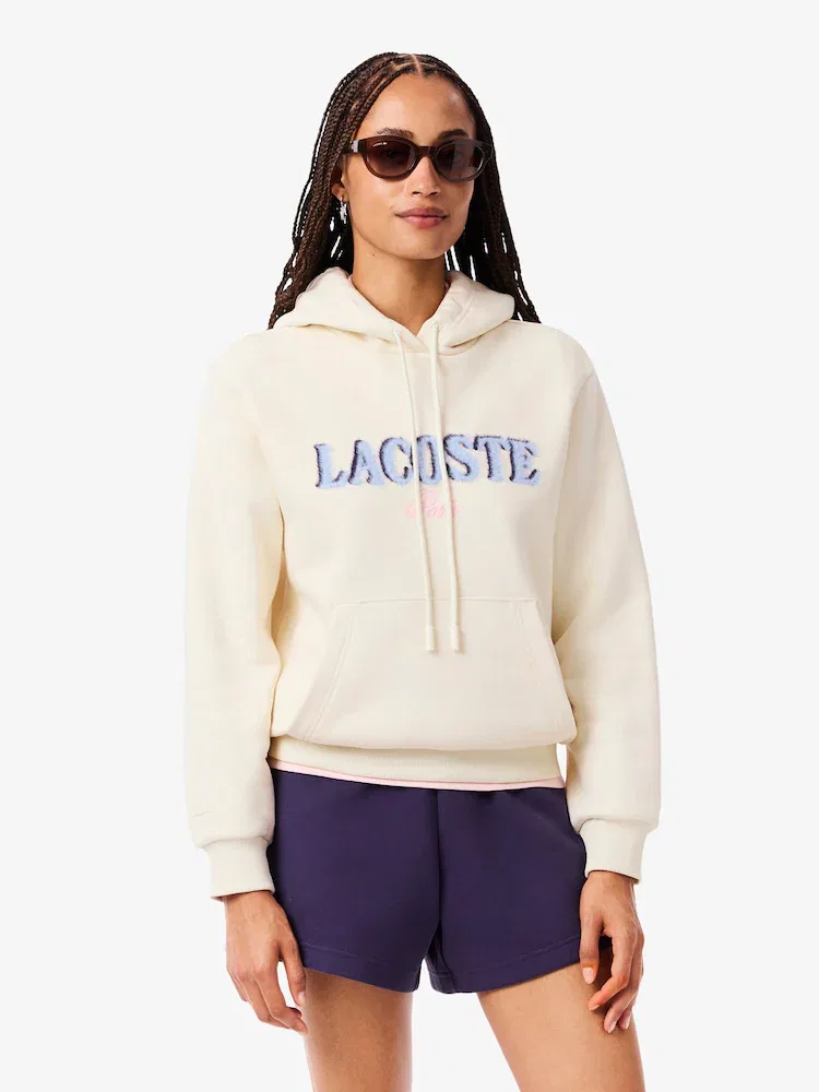 Худи LACOSTE XFJ, женская флисовая с логотипом