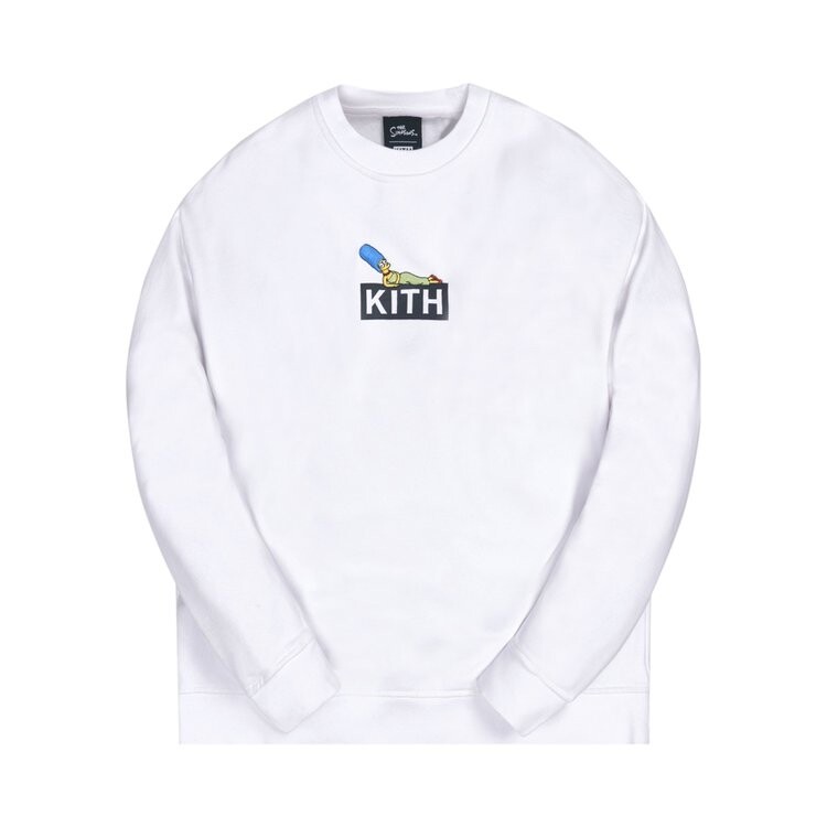 

Толстовка Kith For The Simpsons Marge Box Logo Crewneck 'White', белый
