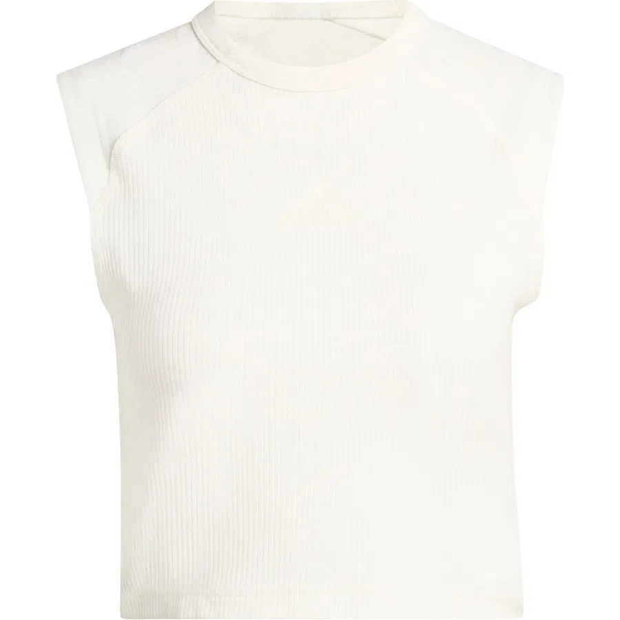 Женский топ-майка из рибаны All Szn Rib Tank adidas, Розовый — фото 3