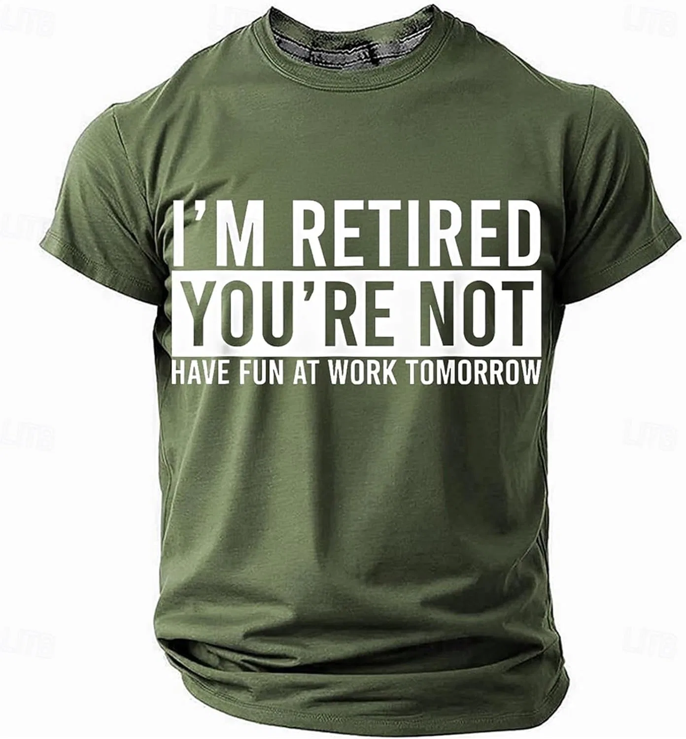 Мужская футболка с принтом Oversize, Army Green