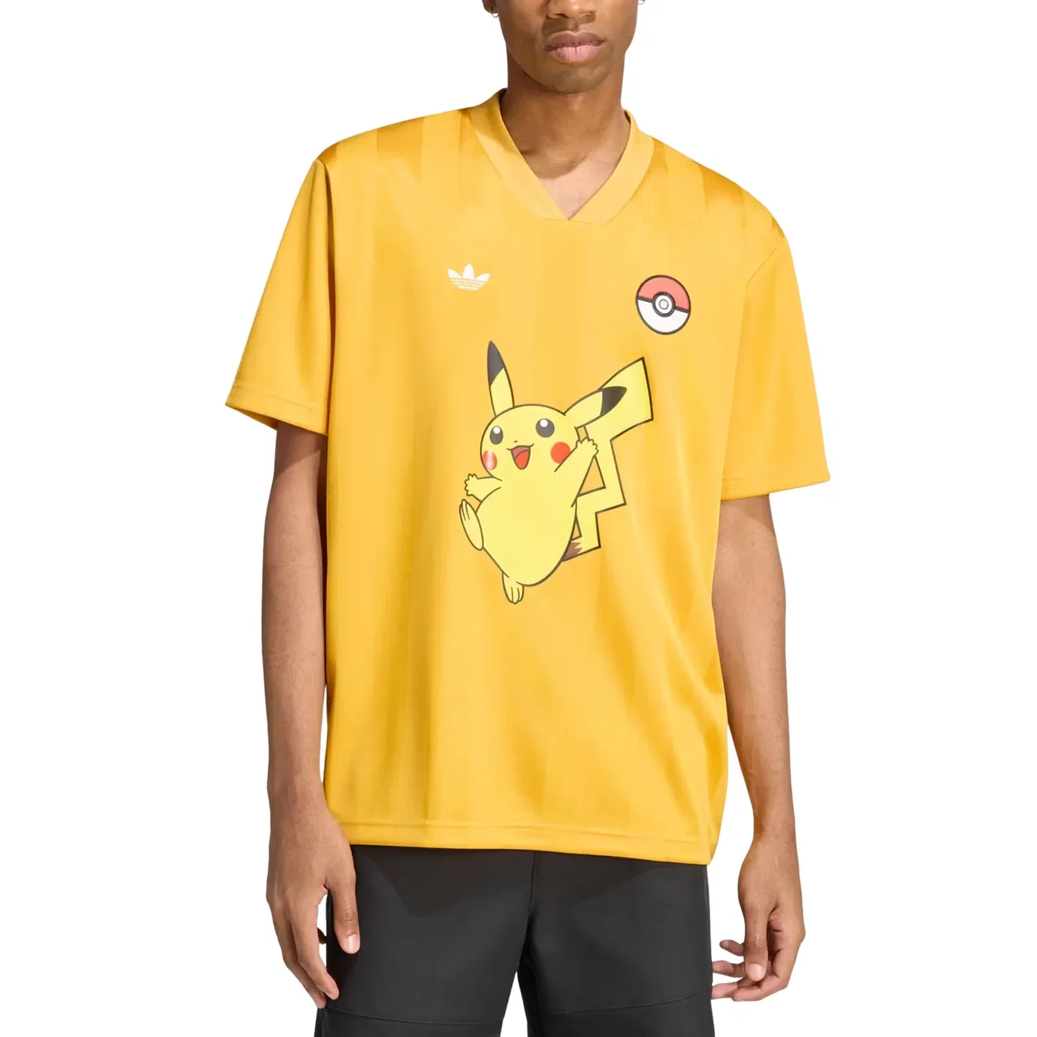 Мужская футболка Pokemon Jersey T-Shirt Asia Sizing 'Preloved Yellow' adidas, Preloved Yellow — фото 3