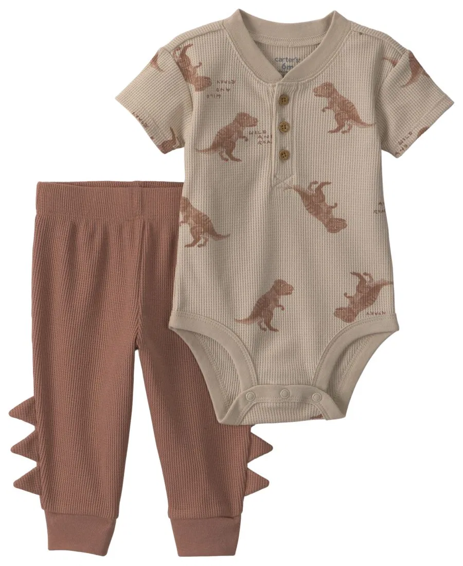 Детский комплект для мальчиков с динозаврами Carter's, Brown