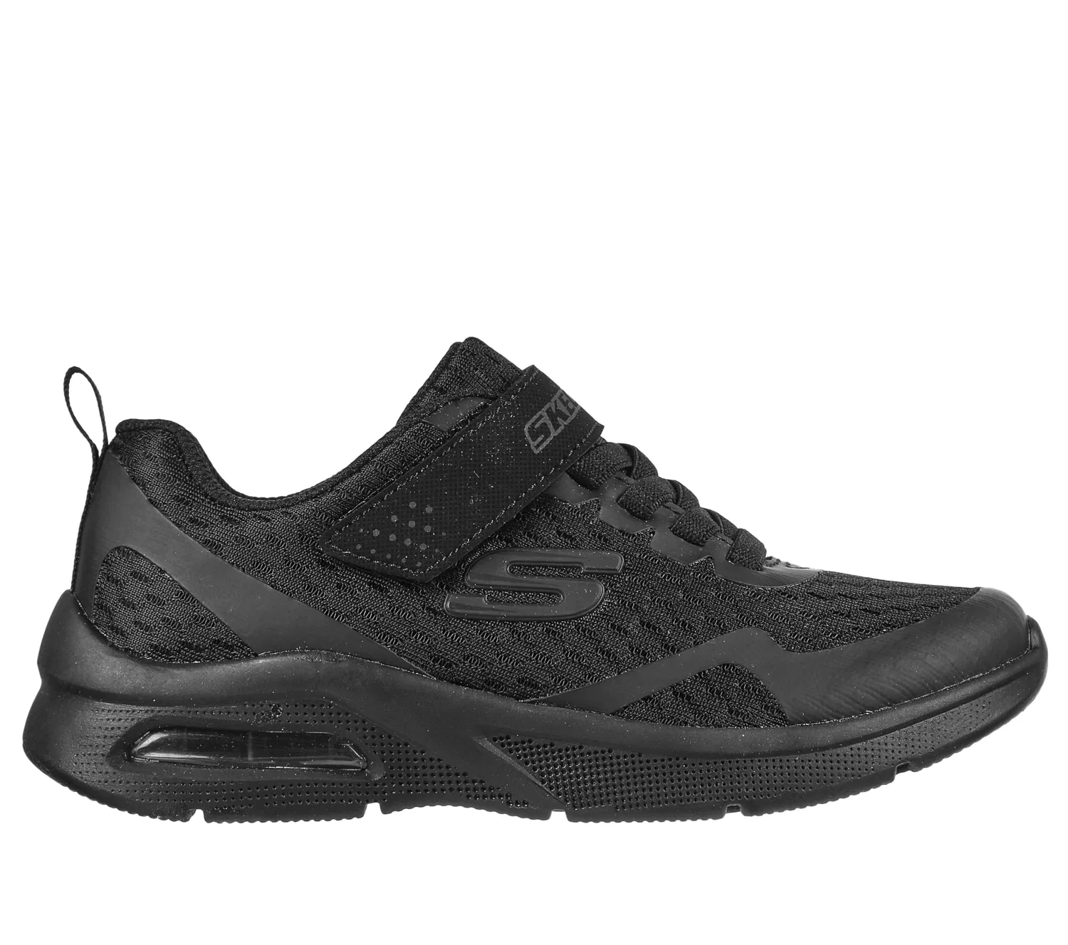 Детские кроссовки для мальчиков с шнуровкой Microspec Max Torvix Skechers, Black Textile Trim — фото 4