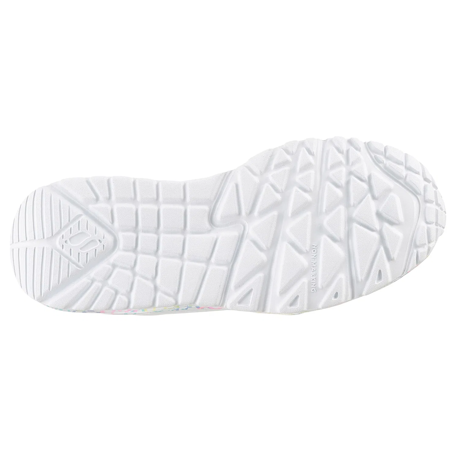 Детские кроссовки на шнуровке с принтом Skechers, White-Turquoise-Pink — фото 4