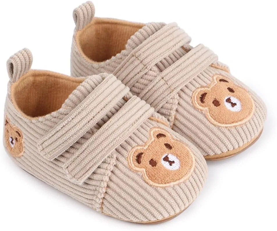 Детские кеды для мальчиков из вельвета с нескользящей подошвой Purepips, Beige