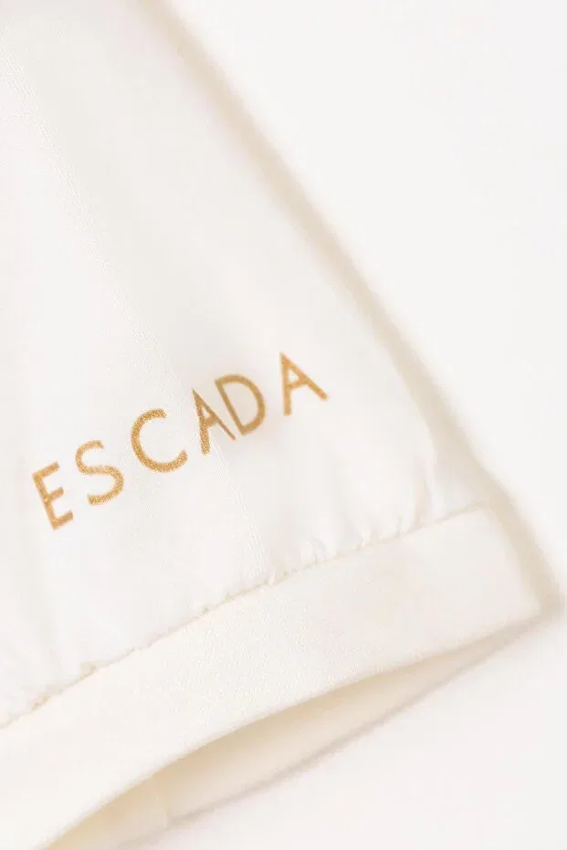 Детская футболка с принтом Logo Rubber Sleeve Escada, White — фото 2