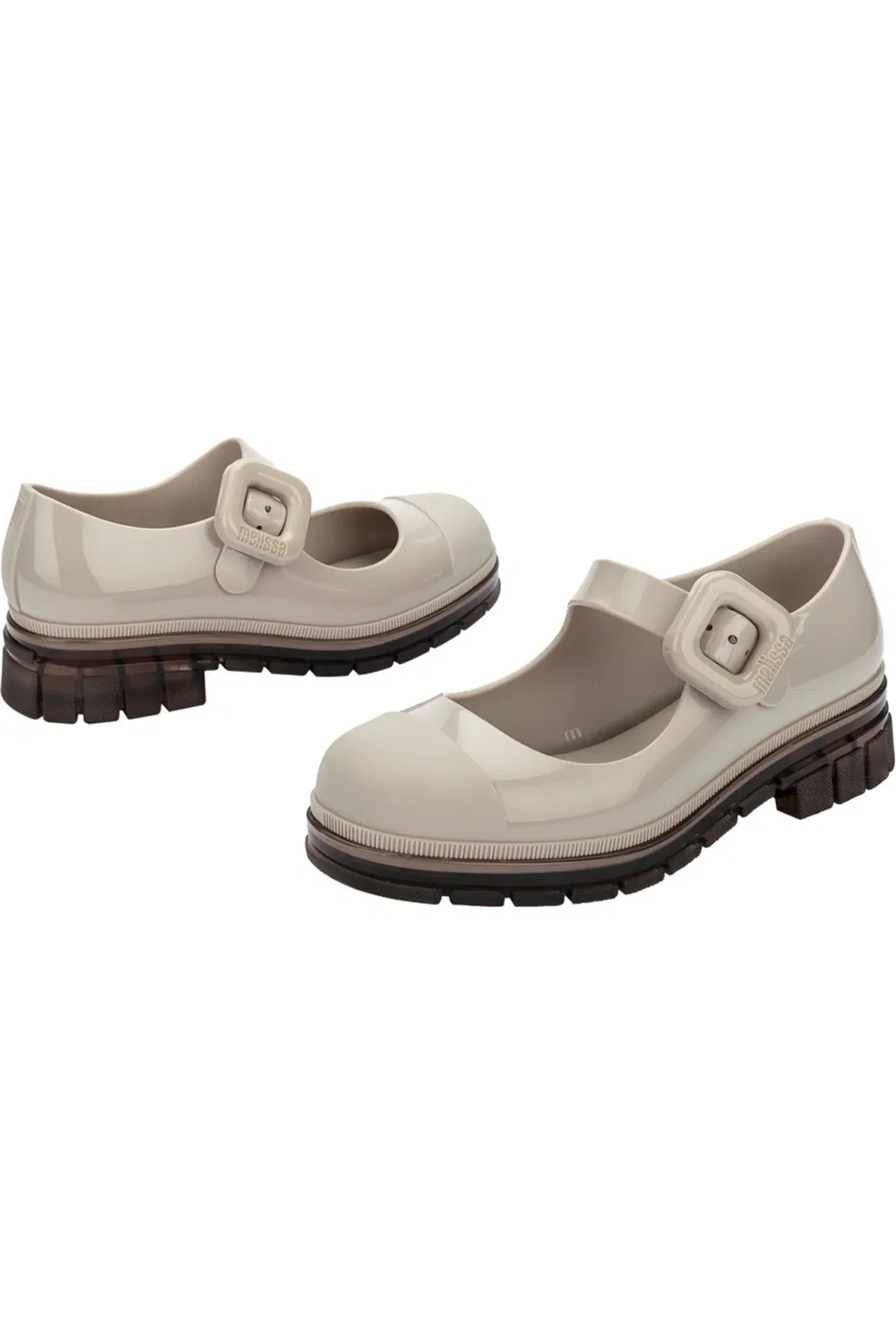 Детские туфли-лодочки с регулируемым ремешком June Mini Melissa, бежевый — фото 4