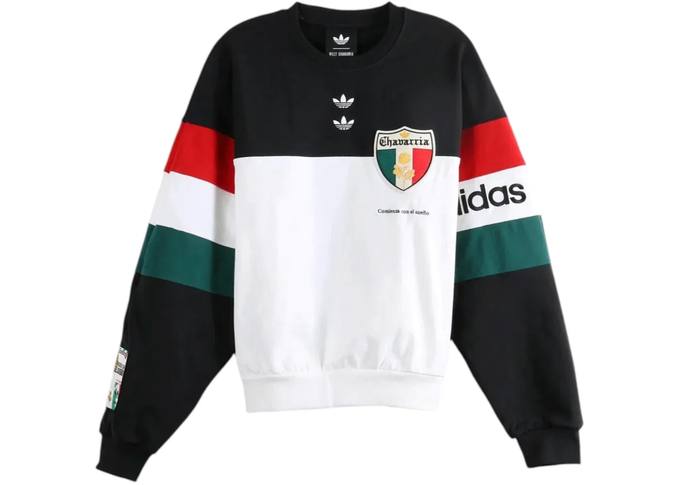 Мужской свитшот с длинным рукавом Adidas x Willy Chavarria WC Crew Sweatshirt, Black/White