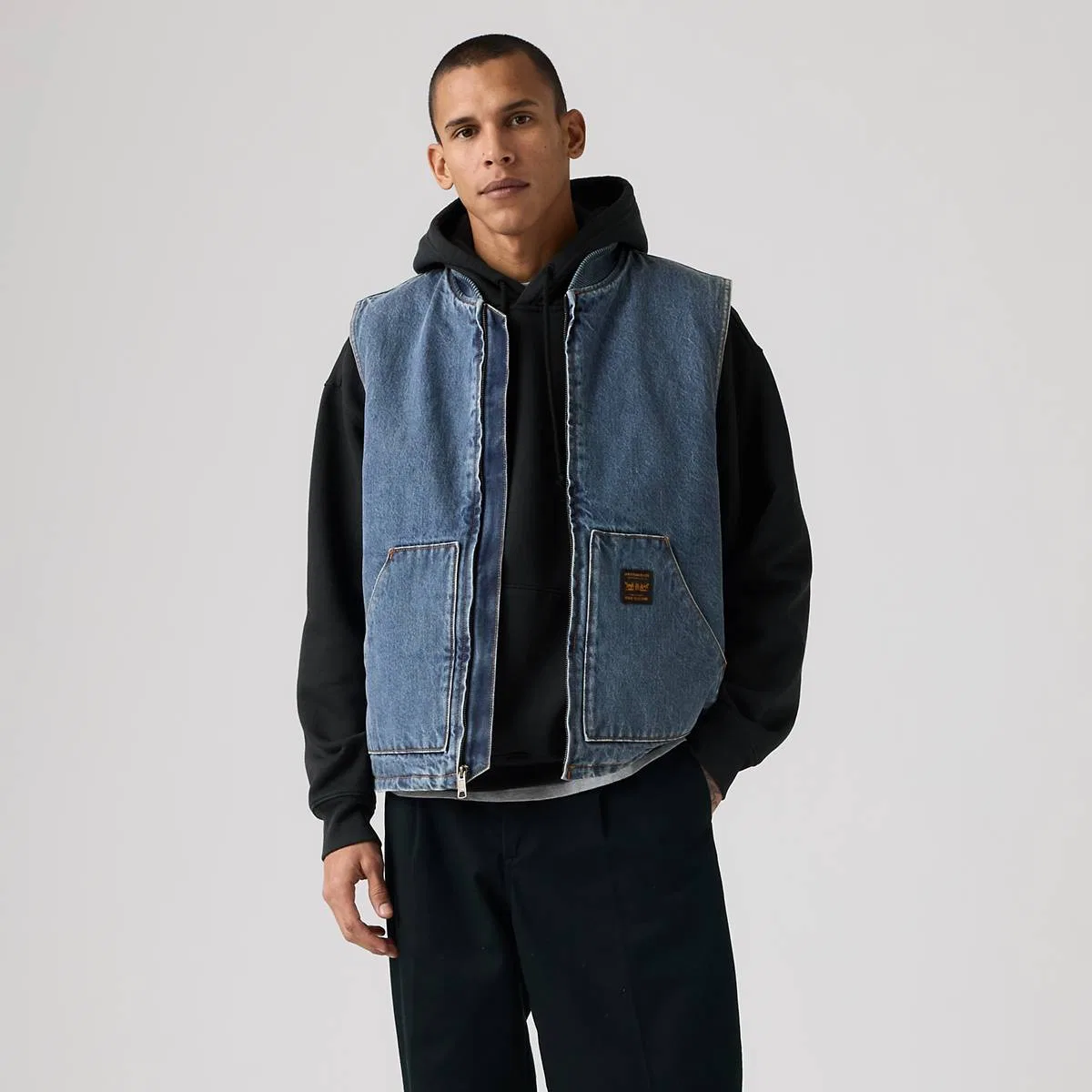 Жилет из джинсовой ткани Sansome Levi's, Get Involved Vest Fww - Medium Wash — фото 3