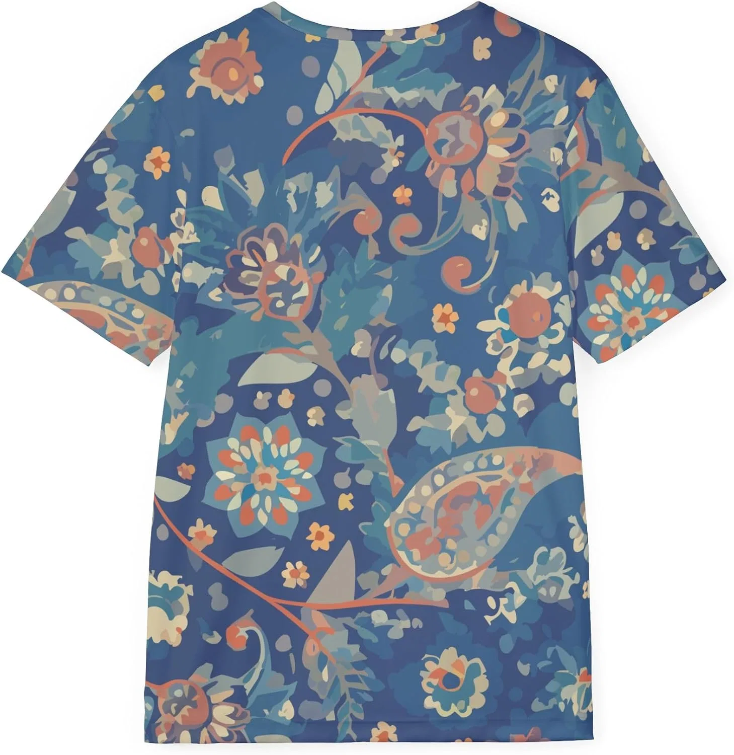 Унисекс футболка с цветочным принтом India Print, Multicolor — фото 2