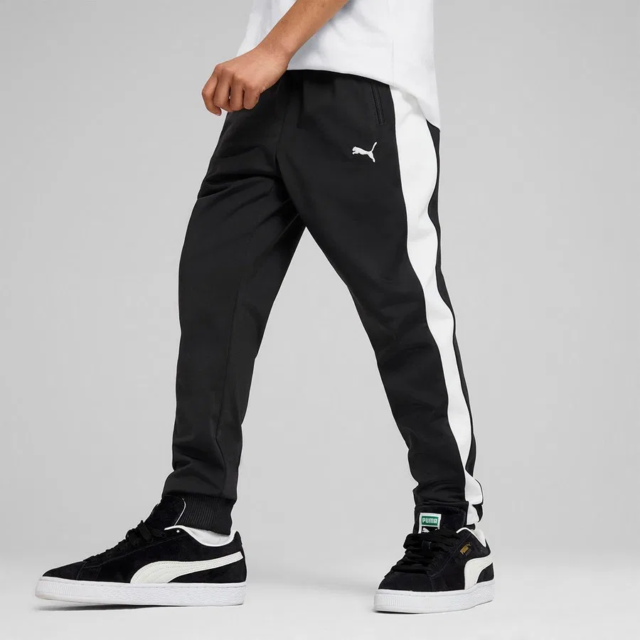 Спортивные брюки с фирменными полосами Puma T7 Always On, Черный