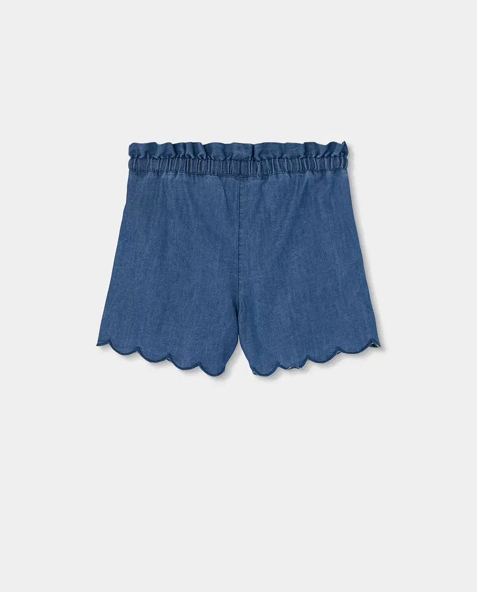 Детские шорты для девочек джинсовые Boboli, Denim — фото 3