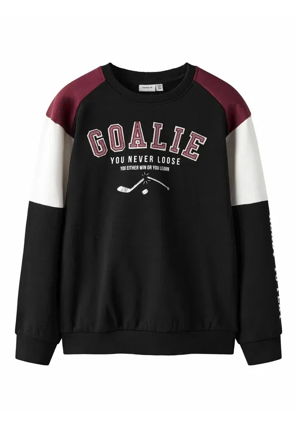 Худи хлопковое Sweat regular fit Name It black, черный — фото 2