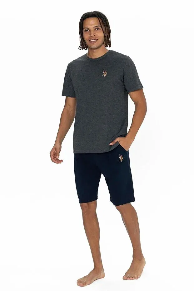 Мужской пижамный комплект с коротким рукавом U.S. Polo Assn., Anthracite