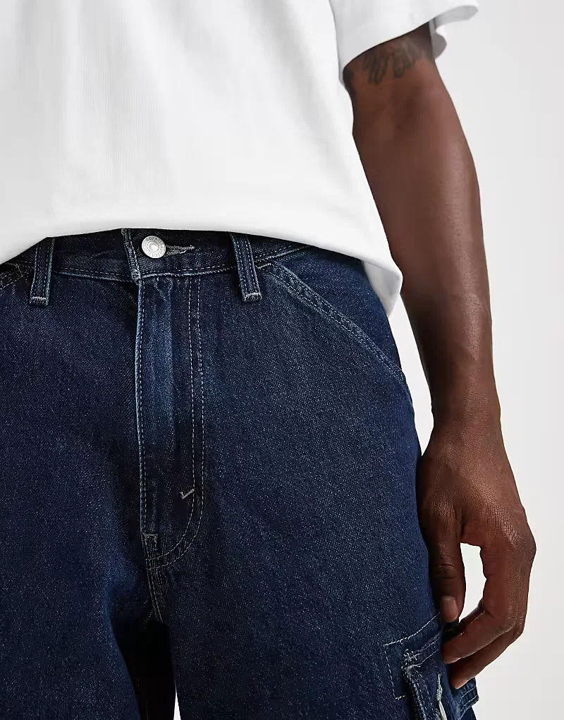 Джинсовые шорты-карго Levi's 478 свободного кроя, индиго — фото 3