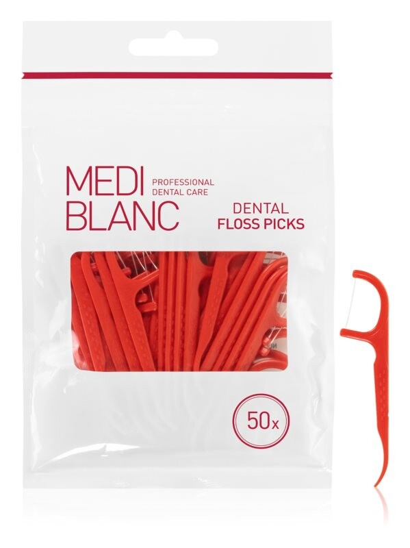 

Зубочистки с зубной нитью MEDIBLANC Dental Floss Picks