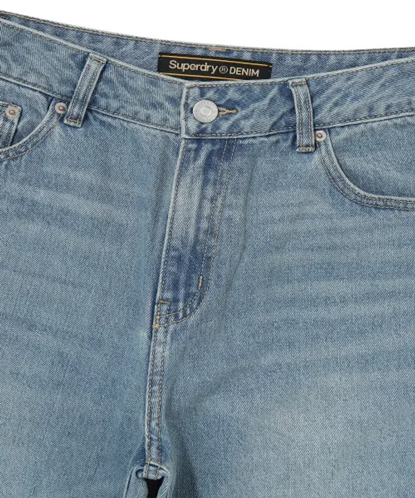 Джинсы винтажные бочкообразные Superdry, Light Indigo — фото 4