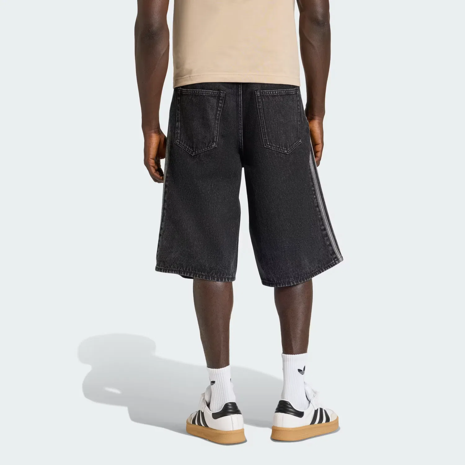 Мужские джинсовые шорты свободного кроя Firebird Adicolor Adidas Originals, черный деним — фото 3