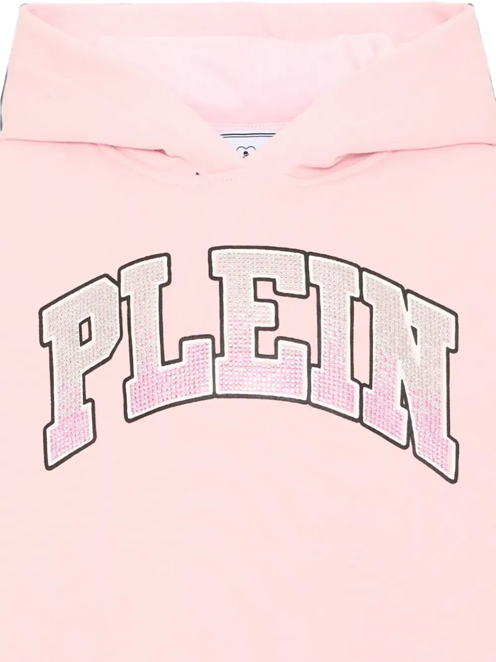 Худи с логотипом из страз Philipp Plein Junior, розовый — фото 3
