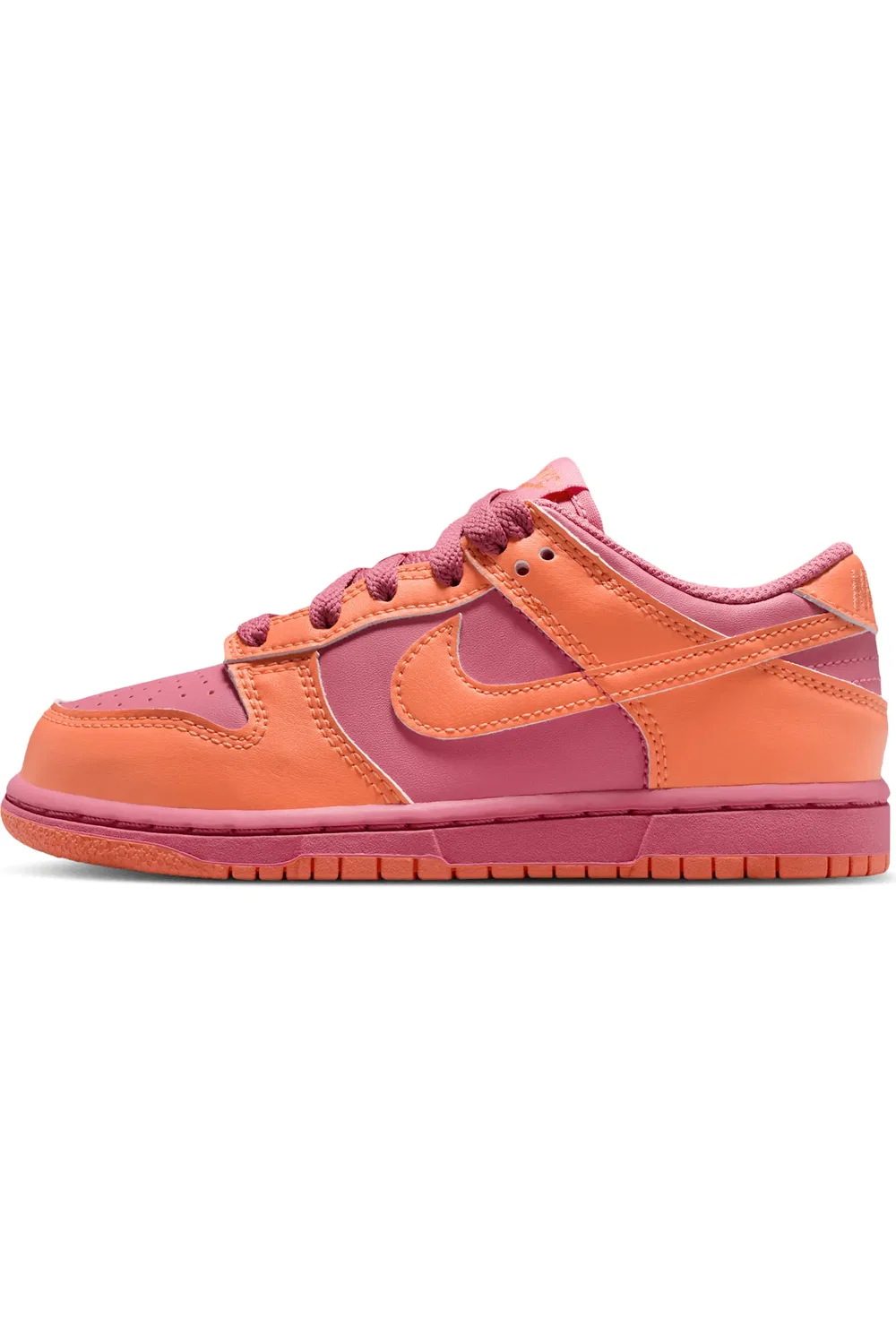 Кроссовки детские баскетбольные Dunk Low Nike, Peony/Orange/Orange Frost — фото 2