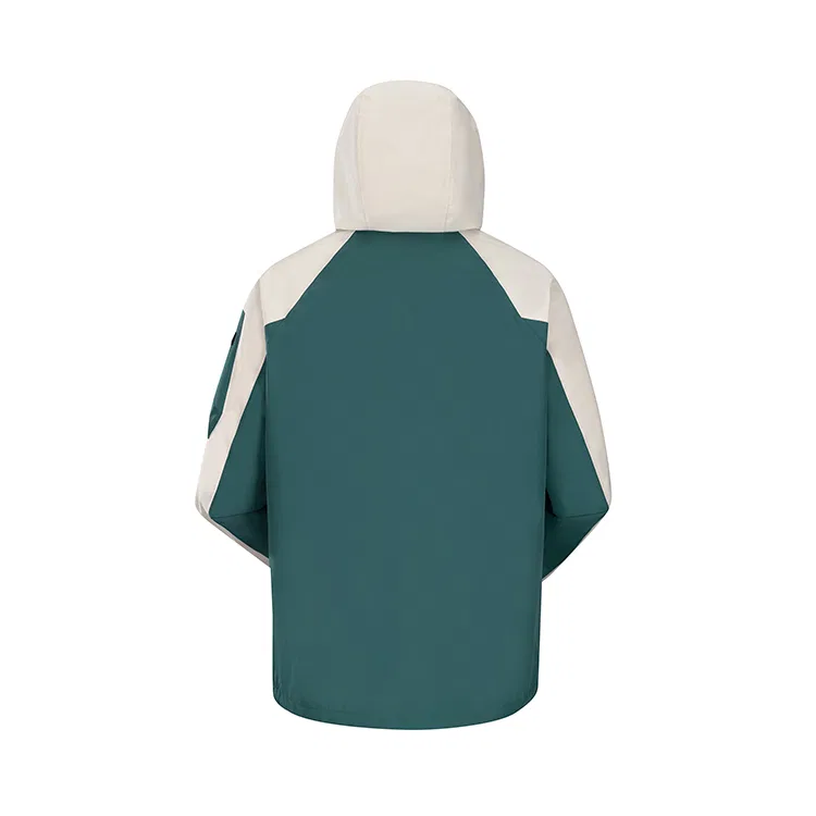 Детская ветрозащитная куртка с длинным рукавом TOREAD, Aurora Green Polar White — фото 4
