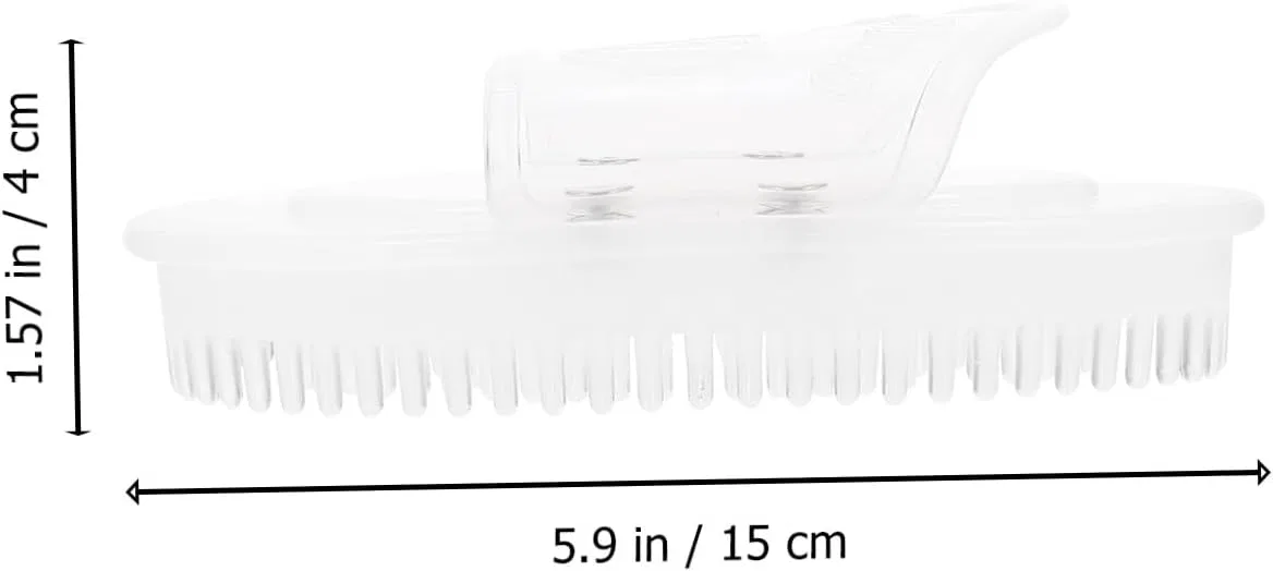 Массажная щетка для тела, minkissy, TPU, 15x10.5x4 см, White — фото 2