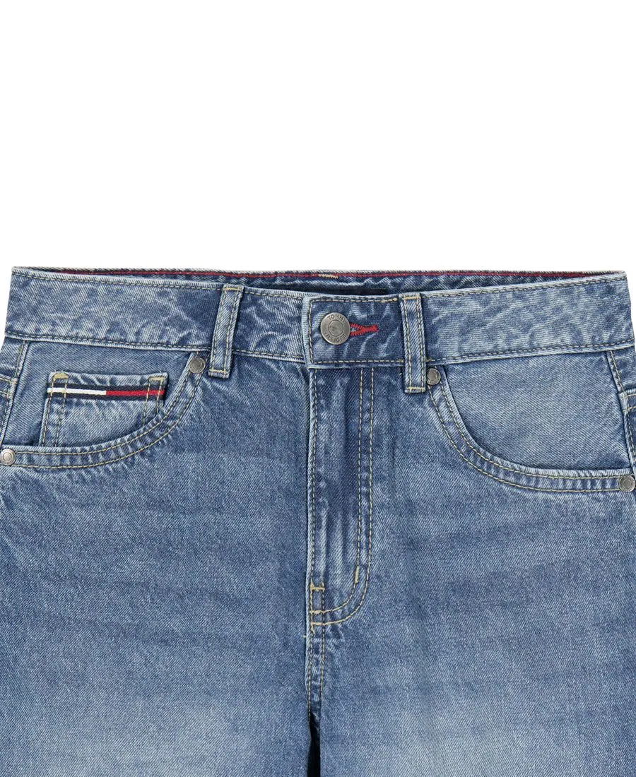 Джинсы свободного кроя с пятью карманами и отделкой из пайеток Tommy Hilfiger, Lexington Wash — фото 3