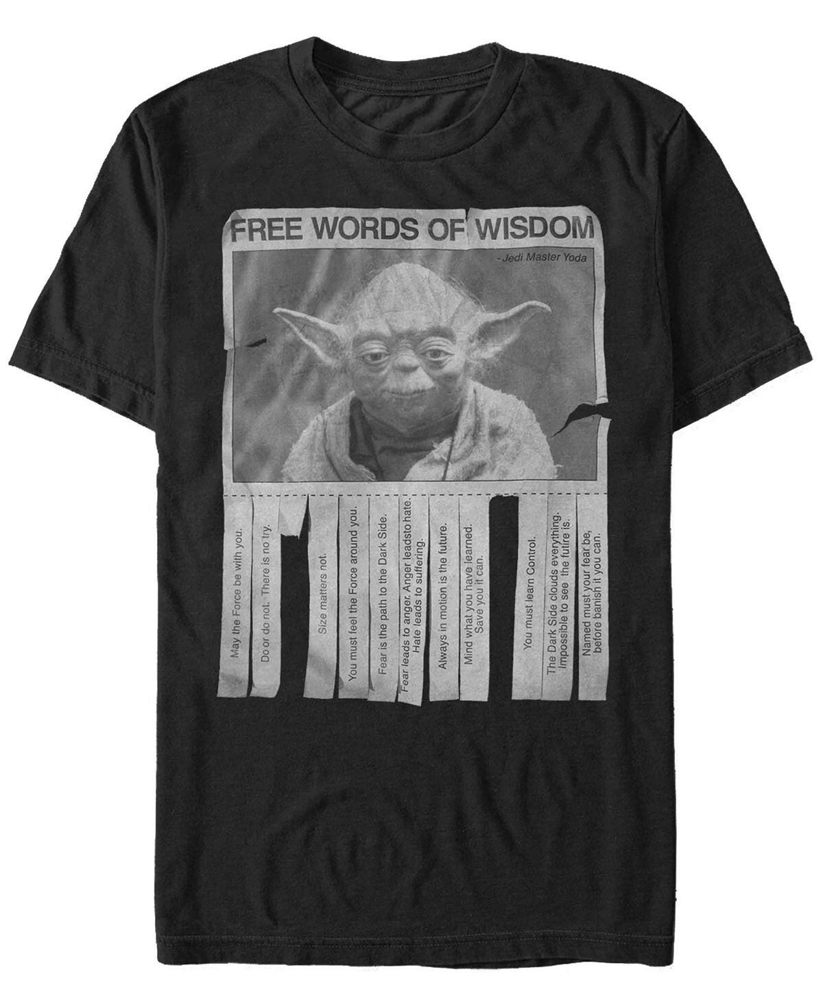 

Мужская футболка с коротким рукавом star wars words of wisdom Fifth Sun, черный