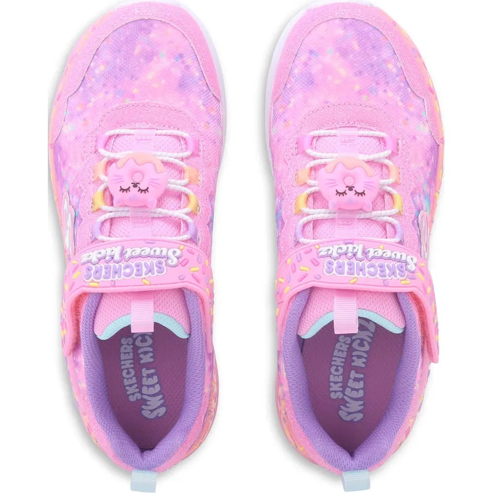 Детские кроссовки с подсветкой Skechers, Pink/Purple Multi — фото 4