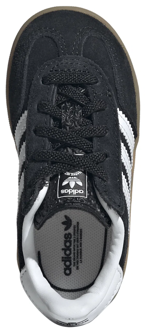 Кроссовки для мальчиков Gazelle Indoor Elastic Lace Adidas, цвет Ftwr White/Core Black/Gum — фото 4