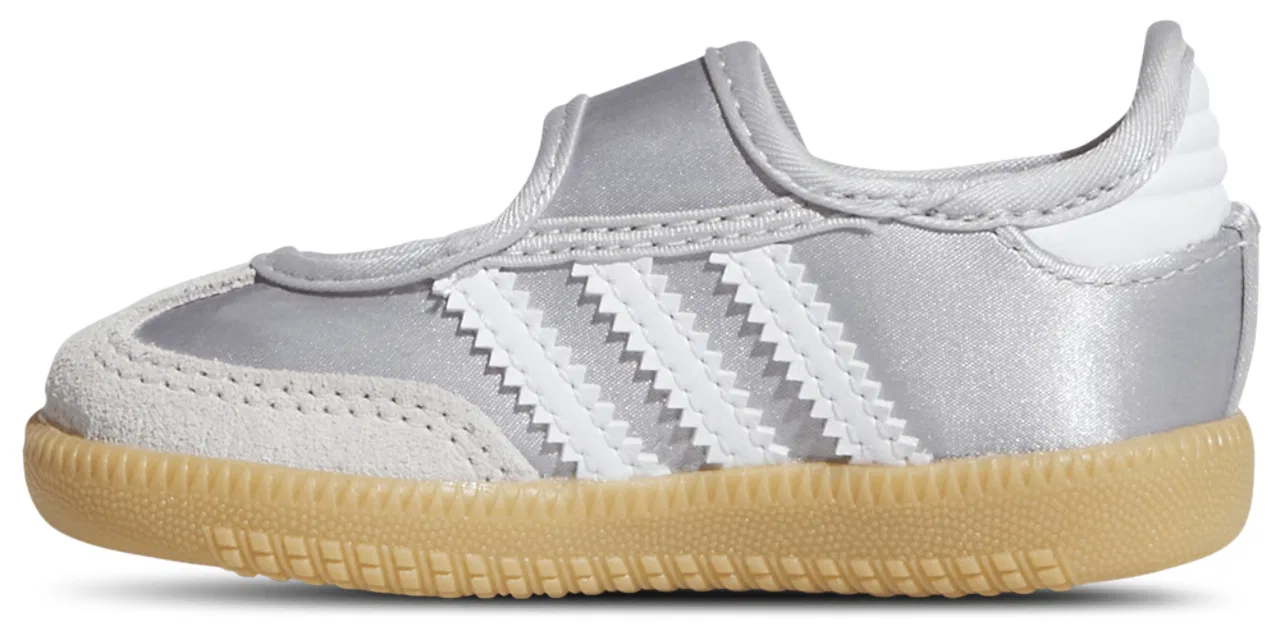 Кроссовки для девочек Samba Jane Adidas, серебристый — фото 2