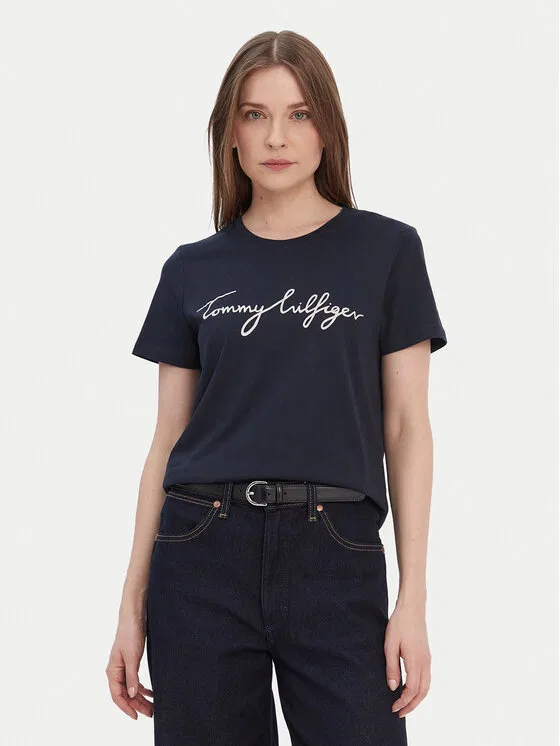 Футболка regular fit Heritage Graphic Tee Tommy Hilfiger, темно-синий