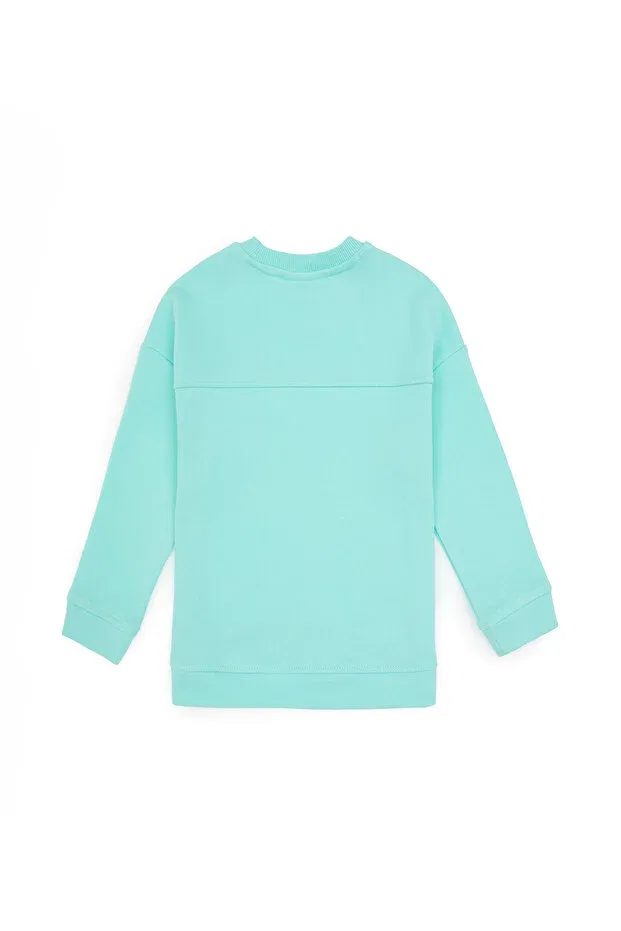 Детское для девочек свитшот с длинным рукавом U.S. Polo Assn., Mint — фото 4