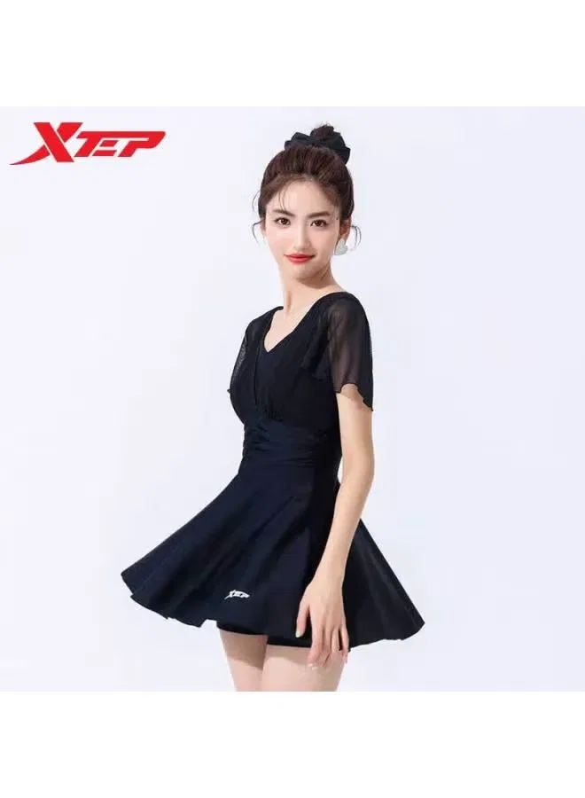 Купальник слитный с юбкой утягивающий для полных Xtep