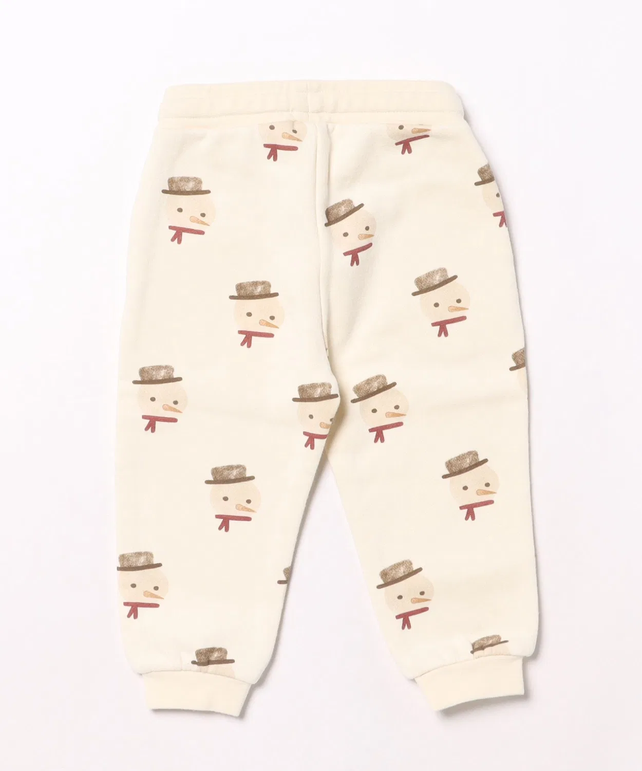 Детские спортивные штаны из махровой ткани с принтом, модель Snowman Rylee + Cru, Ivory — фото 2