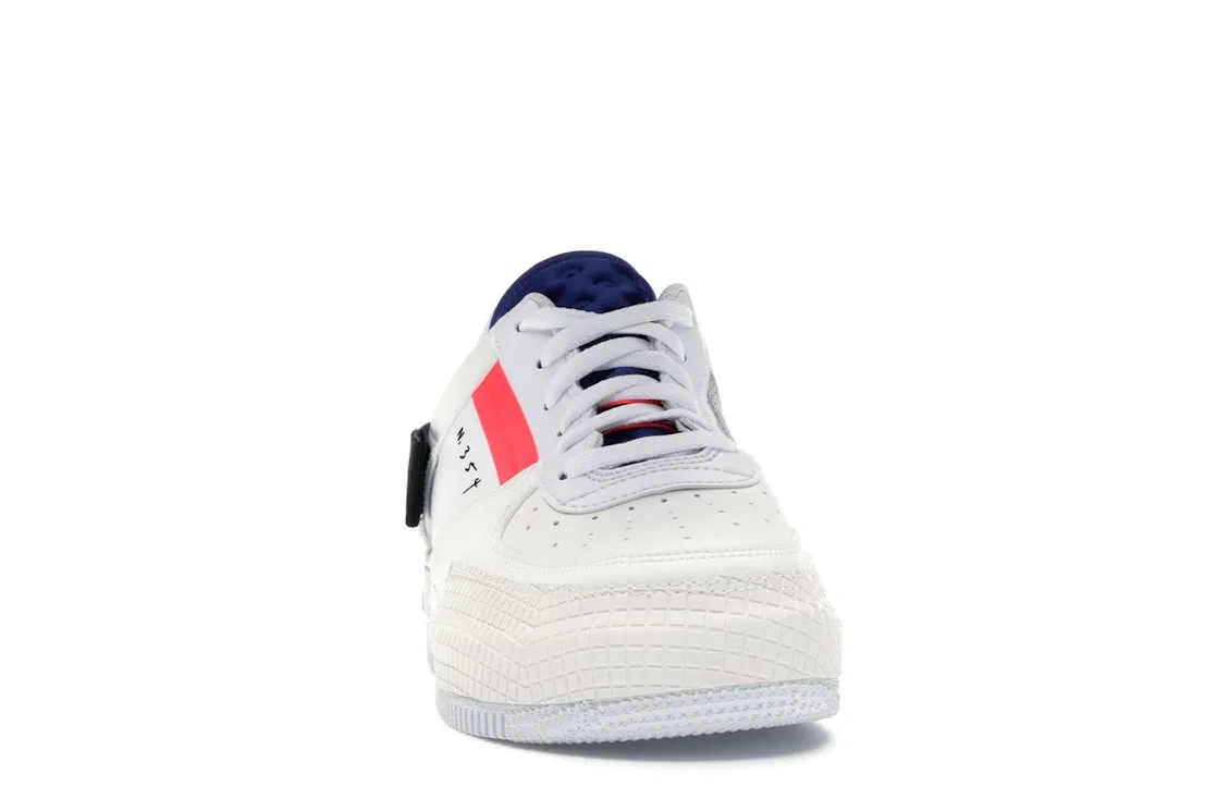 Детские кроссовки Lifestyle с принтом Nike Air Force 1 Type, Summit White/White/Black/Red Orbit — фото 2