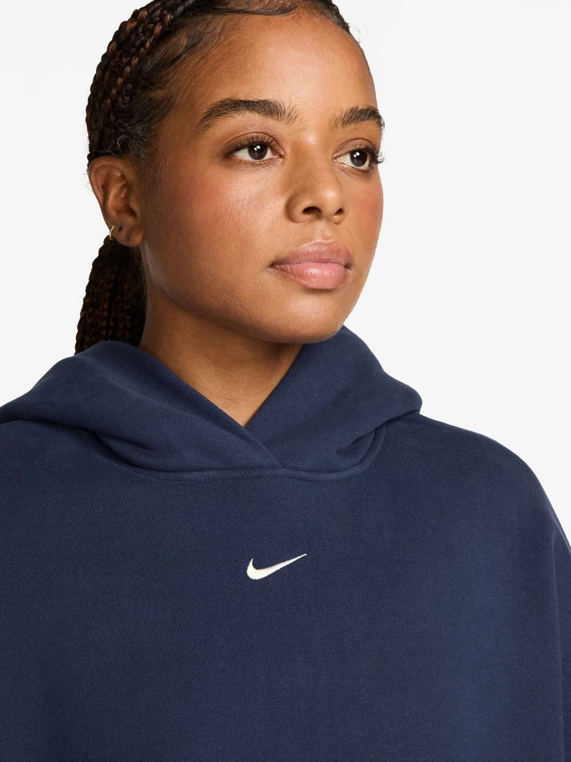 Толстовка оверсайз Nike Studio Fleece, Midnight Navy — фото 3