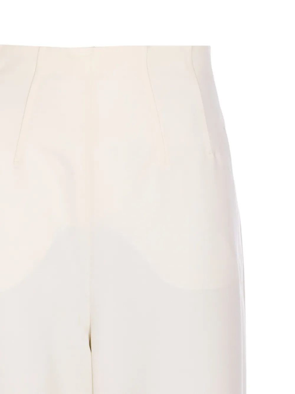 Брюки Balta с высокой талией и застежкой-молнией MAX MARA, белый — фото 4