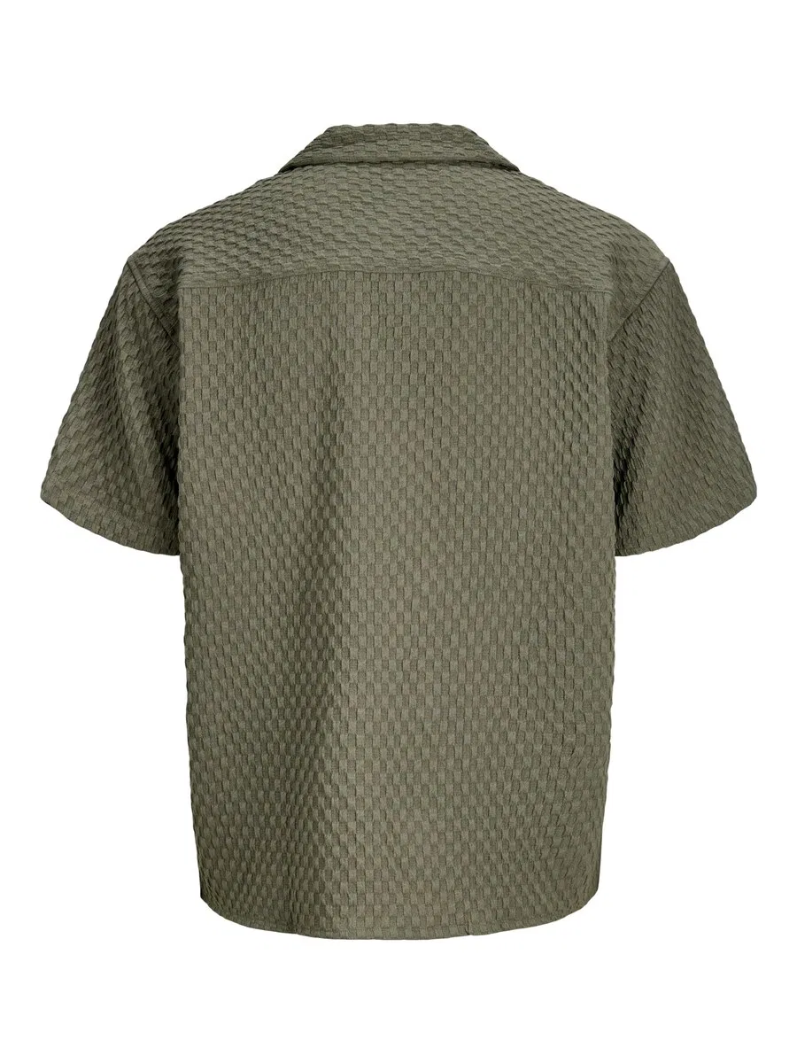 Детская рубашка Jack & Jones Junior Comfort fit Button Up Shirt 'JJSean' цвета хаки — фото 2