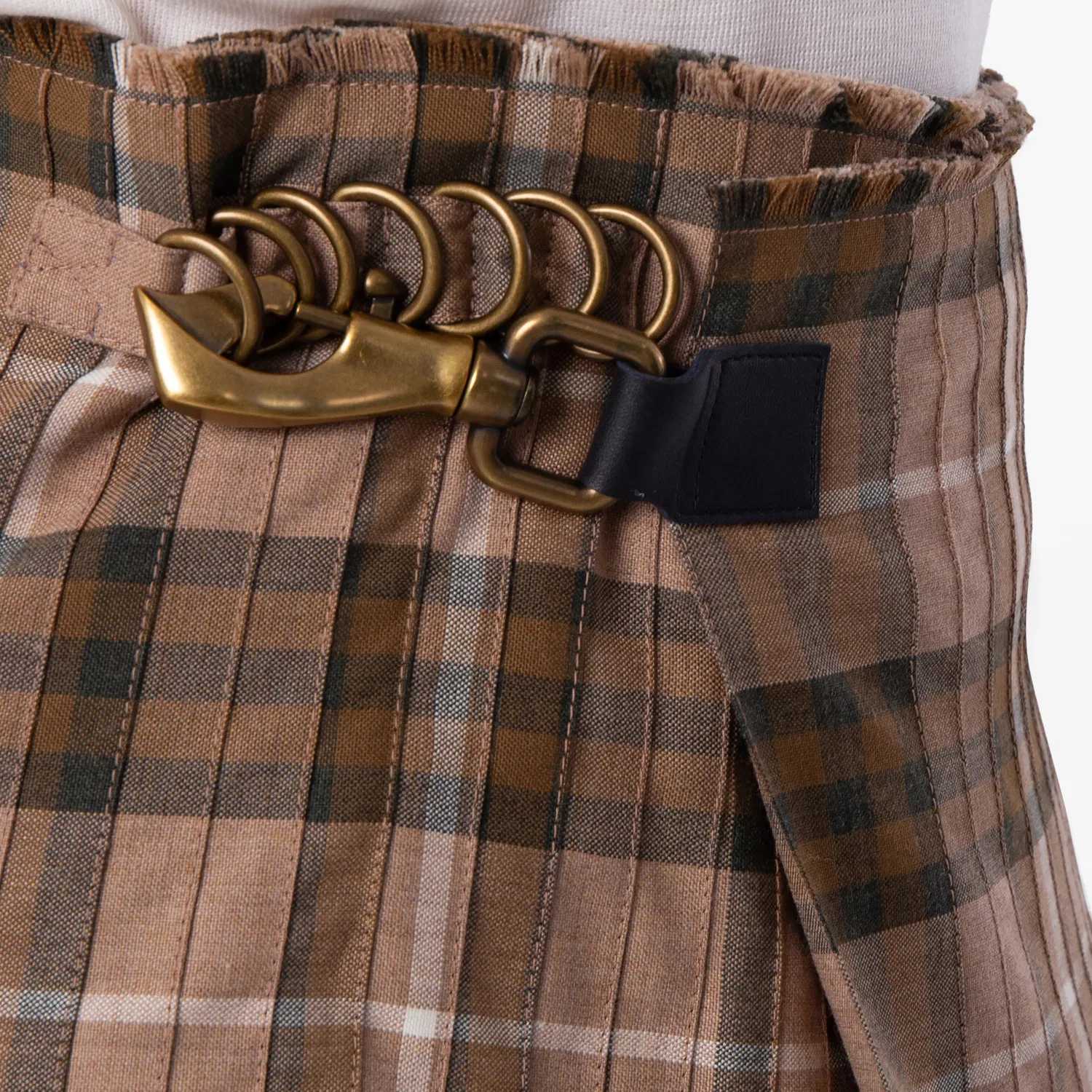 Юбка-килт макси с принтом Check Wool Blend Maxi Kilt Burberry, Camp Ip Check — фото 2